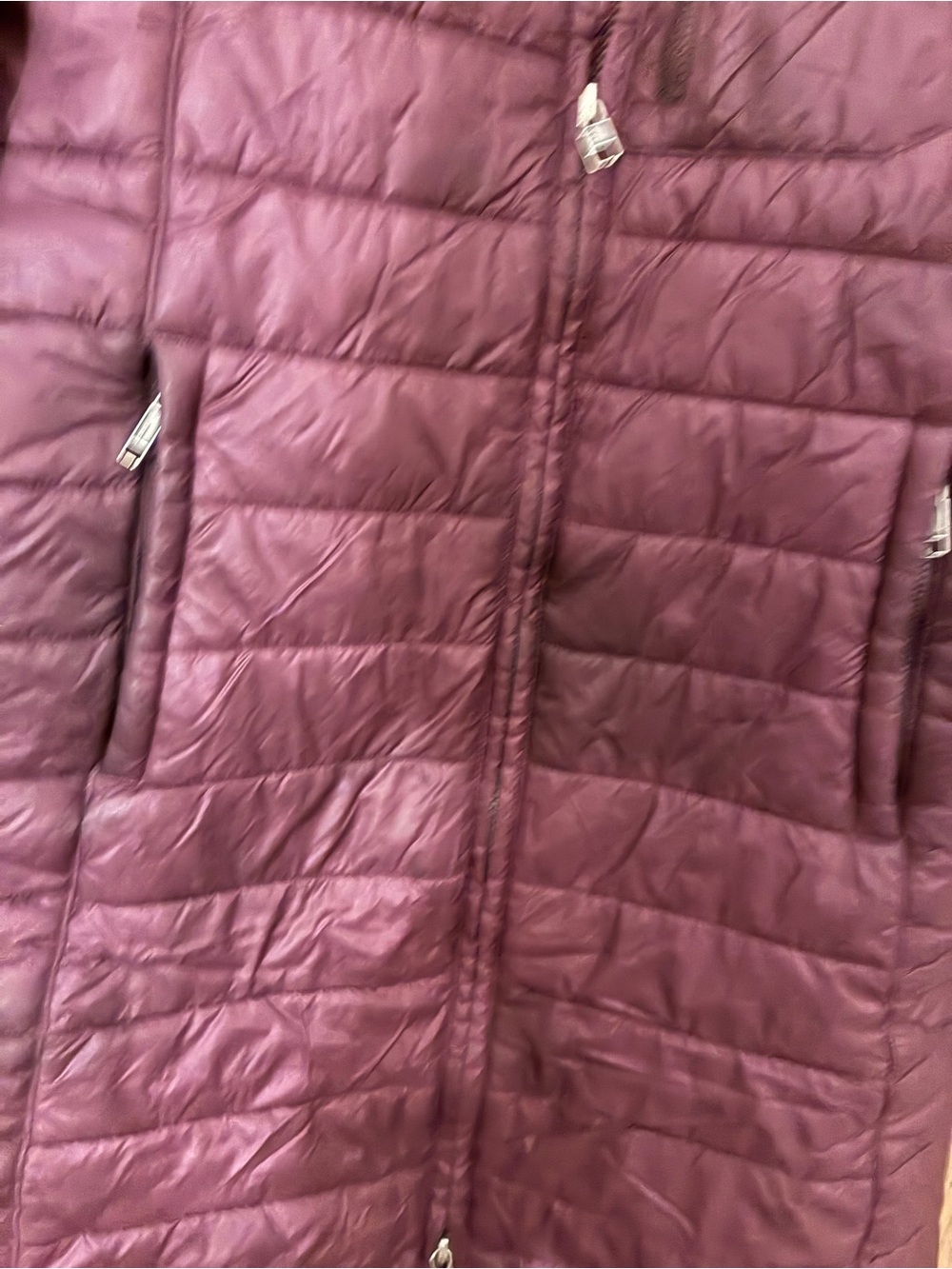 Patagonia Women's Quilted Long Puffer Jacket - Plum - Picture 2 of 5